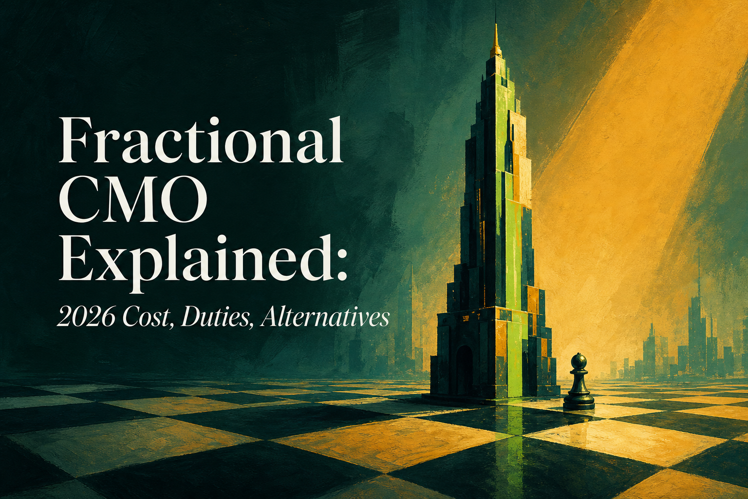 Cover: Fractional CMO Explained: 2026 Cost, Duties, Alternatives
